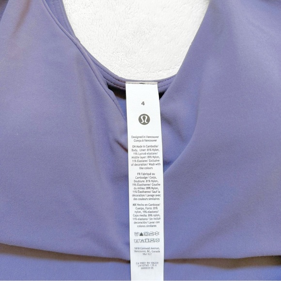 NWT Lululemon Align Tank – Grape Mist – Size 4 (SOLD OUT) - Picture 6 of 8